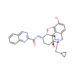 O=C(N[C@H]1CC[C@@]2(O)[C@H]3Cc4ccc(O)c5c4[C@@]2(CCN3CC2CC2)[C@H]1O5)c1ncc2ccccc2n1 ZINC000096913983