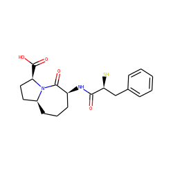 O=C(N[C@H]1CCC[C@H]2CC[C@@H](C(=O)O)N2C1=O)[C@@H](S)Cc1ccccc1 ZINC000013745900
