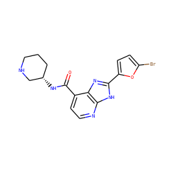 O=C(N[C@H]1CCCNC1)c1ccnc2[nH]c(-c3ccc(Br)o3)nc12 ZINC000145105774