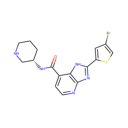 O=C(N[C@H]1CCCNC1)c1ccnc2nc(-c3cc(Br)cs3)[nH]c12 ZINC000145233722