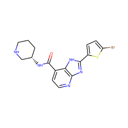 O=C(N[C@H]1CCCNC1)c1ccnc2nc(-c3ccc(Br)s3)[nH]c12 ZINC000068249351