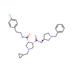 O=C(N[C@H]1CCN(Cc2ccccc2)C1)[C@@H]1CN(CC2CC2)C[C@@H]1C(=O)NCCc1ccc(Cl)cc1 ZINC000084729429