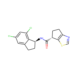 O=C(N[C@H]1CCc2cc(Cl)cc(Cl)c21)[C@@H]1CCc2ncsc21 ZINC000220850042