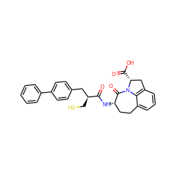 O=C(N[C@H]1CCc2cccc3c2N(C1=O)[C@H](C(=O)O)C3)[C@@H](CS)Cc1ccc(-c2ccccc2)cc1 ZINC000026735568