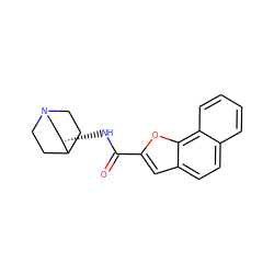 O=C(N[C@H]1CN2CCC1CC2)c1cc2ccc3ccccc3c2o1 ZINC000034322693