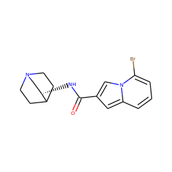 O=C(N[C@H]1CN2CCC1CC2)c1cc2cccc(Br)n2c1 ZINC000218947916