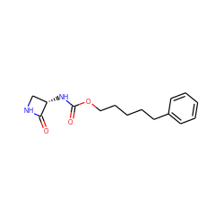 O=C(N[C@H]1CNC1=O)OCCCCCc1ccccc1 ZINC000219480119