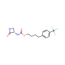 O=C(N[C@H]1CNC1=O)OCCCCc1ccc(C(F)(F)F)cc1 ZINC000219539113