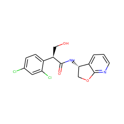 O=C(N[C@H]1COc2ncccc21)[C@H](CO)c1ccc(Cl)cc1Cl ZINC000144941665