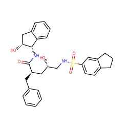 O=C(N[C@H]1c2ccccc2C[C@H]1O)[C@H](Cc1ccccc1)C[C@H](O)CNS(=O)(=O)c1ccc2c(c1)CCC2 ZINC001772620641