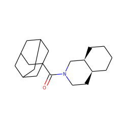 O=C(N1CC[C@@H]2CCCC[C@@H]2C1)C12CC3CC(CC(C3)C1)C2 ZINC000028896418