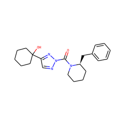 O=C(N1CCCC[C@@H]1Cc1ccccc1)n1ncc(C2(O)CCCCC2)n1 ZINC001772574626
