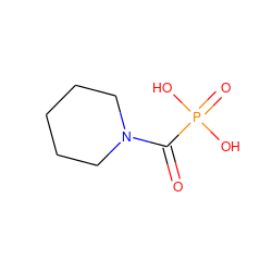 O=C(N1CCCCC1)P(=O)(O)O ZINC000013561096