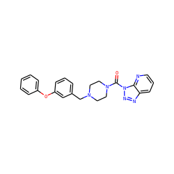 O=C(N1CCN(Cc2cccc(Oc3ccccc3)c2)CC1)n1nnc2cccnc21 ZINC000299832731