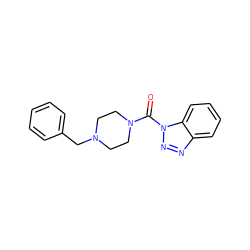 O=C(N1CCN(Cc2ccccc2)CC1)n1nnc2ccccc21 ZINC000095573785