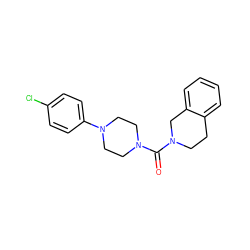 O=C(N1CCN(c2ccc(Cl)cc2)CC1)N1CCc2ccccc2C1 ZINC000103230786