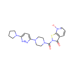 O=C(N1CCN(c2ccc(N3CCCC3)nn2)CC1)n1sc2c(ccc[n+]2[O-])c1=O ZINC001772623423