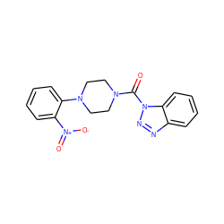 O=C(N1CCN(c2ccccc2[N+](=O)[O-])CC1)n1nnc2ccccc21 ZINC000095579032