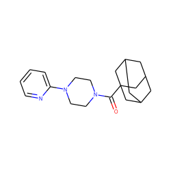 O=C(N1CCN(c2ccccn2)CC1)C12CC3CC(CC(C3)C1)C2 ZINC000018137707