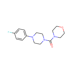 O=C(N1CCOCC1)N1CCN(c2ccc(F)cc2)CC1 ZINC000000367014