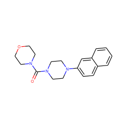 O=C(N1CCOCC1)N1CCN(c2ccc3ccccc3c2)CC1 ZINC000103230860