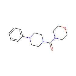 O=C(N1CCOCC1)N1CCN(c2ccccc2)CC1 ZINC000000447697