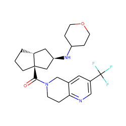 O=C(N1CCc2ncc(C(F)(F)F)cc2C1)[C@@]12CCC[C@@H]1C[C@@H](NC1CCOCC1)C2 ZINC000095596744