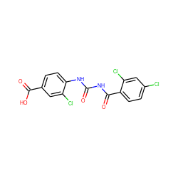 O=C(NC(=O)c1ccc(Cl)cc1Cl)Nc1ccc(C(=O)O)cc1Cl ZINC000003818690