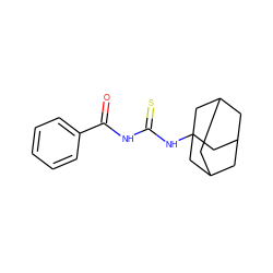 O=C(NC(=S)NC12CC3CC(CC(C3)C1)C2)c1ccccc1 ZINC000004344121