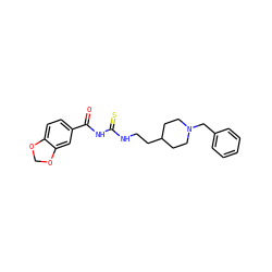 O=C(NC(=S)NCCC1CCN(Cc2ccccc2)CC1)c1ccc2c(c1)OCO2 ZINC000000598308