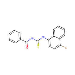 O=C(NC(=S)Nc1ccc(Br)c2ccccc12)c1ccccc1 ZINC000103220234