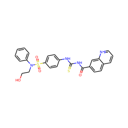 O=C(NC(=S)Nc1ccc(S(=O)(=O)N(CCO)c2ccccc2)cc1)c1ccc2cccnc2c1 ZINC001772601163