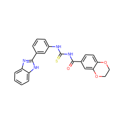 O=C(NC(=S)Nc1cccc(-c2nc3ccccc3[nH]2)c1)c1ccc2c(c1)OCCO2 ZINC000017096913