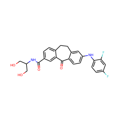 O=C(NC(CO)CO)c1ccc2c(c1)C(=O)c1ccc(Nc3ccc(F)cc3F)cc1CC2 ZINC000095597524