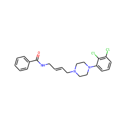 O=C(NC/C=C/CN1CCN(c2cccc(Cl)c2Cl)CC1)c1ccccc1 ZINC000013534412