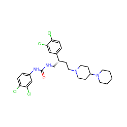 O=C(NC[C@@H](CCN1CCC(N2CCCCC2)CC1)c1ccc(Cl)c(Cl)c1)Nc1ccc(Cl)c(Cl)c1 ZINC000028112193