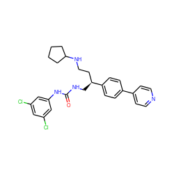 O=C(NC[C@@H](CCNC1CCCC1)c1ccc(-c2ccncc2)cc1)Nc1cc(Cl)cc(Cl)c1 ZINC000028104204