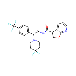 O=C(NC[C@@H](c1ccc(C(F)(F)F)cc1)N1CCC(F)(F)CC1)[C@H]1COc2ncccc21 ZINC000205625672