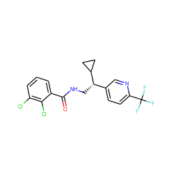 O=C(NC[C@@H](c1ccc(C(F)(F)F)nc1)C1CC1)c1cccc(Cl)c1Cl ZINC000217362049