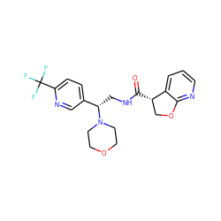 O=C(NC[C@@H](c1ccc(C(F)(F)F)nc1)N1CCOCC1)[C@H]1COc2ncccc21 ZINC000205626936