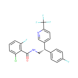 O=C(NC[C@@H](c1ccc(F)cc1)c1ccc(C(F)(F)F)nc1)c1c(F)cccc1Cl ZINC000217377651