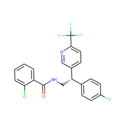 O=C(NC[C@@H](c1ccc(F)cc1)c1ccc(C(F)(F)F)nc1)c1ccccc1Cl ZINC000217377298