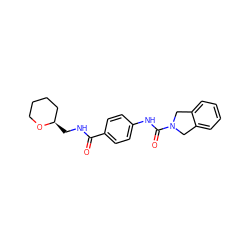 O=C(NC[C@@H]1CCCCO1)c1ccc(NC(=O)N2Cc3ccccc3C2)cc1 ZINC000166633507