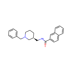 O=C(NC[C@@H]1CCCN(Cc2ccccc2)C1)c1ccc2ccccc2c1 ZINC000620738983