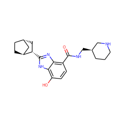 O=C(NC[C@@H]1CCCNC1)c1ccc(O)c2[nH]c([C@H]3C[C@H]4CC[C@H]3C4)nc12 ZINC000653680467