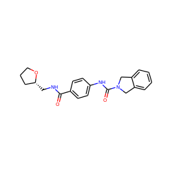 O=C(NC[C@@H]1CCCO1)c1ccc(NC(=O)N2Cc3ccccc3C2)cc1 ZINC000167019848