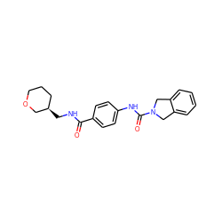 O=C(NC[C@@H]1CCCOC1)c1ccc(NC(=O)N2Cc3ccccc3C2)cc1 ZINC000167196294