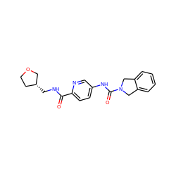 O=C(NC[C@@H]1CCOC1)c1ccc(NC(=O)N2Cc3ccccc3C2)cn1 ZINC000165887494