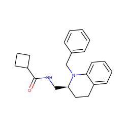 O=C(NC[C@@H]1CCc2ccccc2N1Cc1ccccc1)C1CCC1 ZINC000473112250