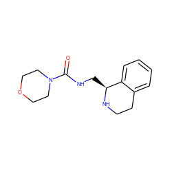 O=C(NC[C@@H]1NCCc2ccccc21)N1CCOCC1 ZINC000261686566